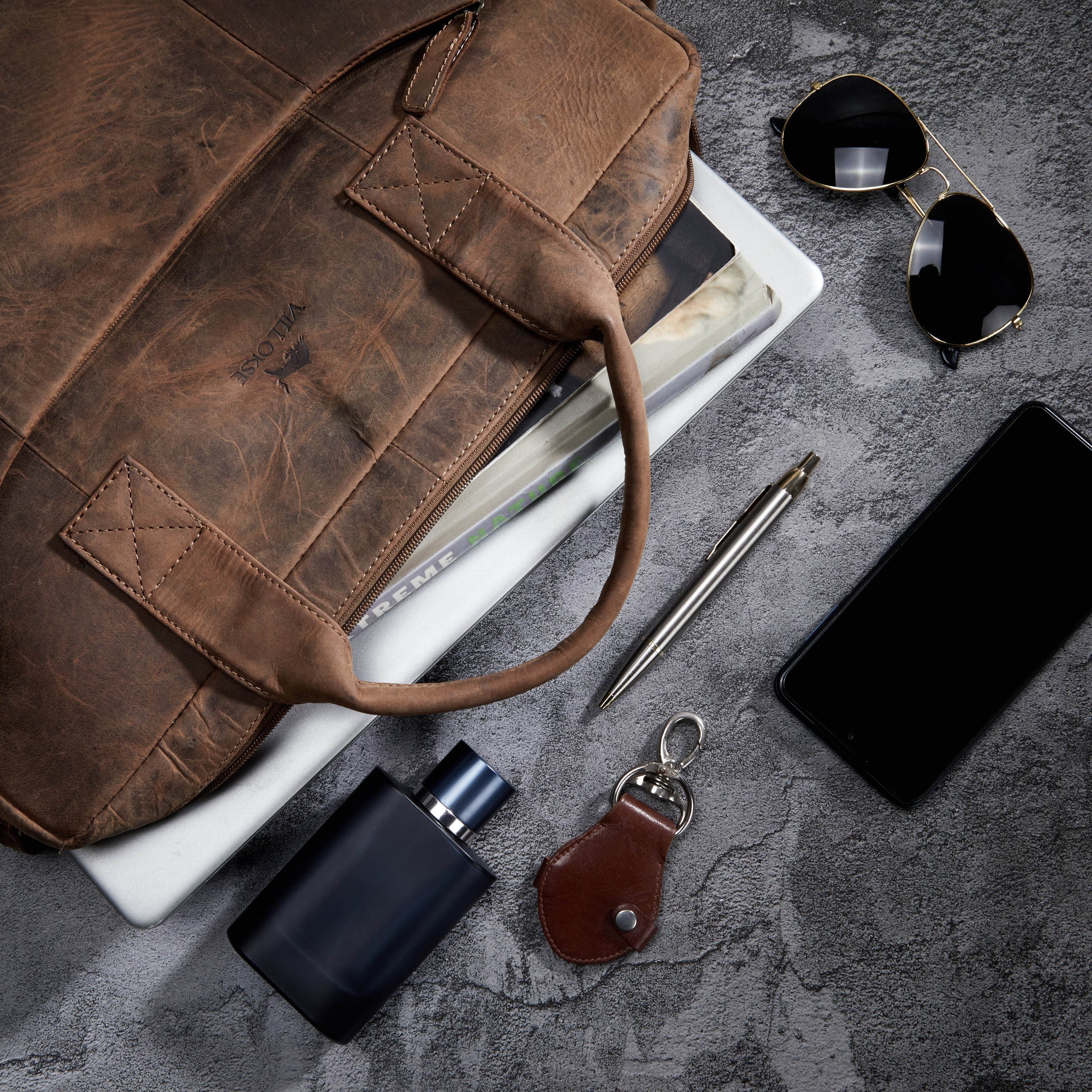 Luxury Handmade Leather Laptop Bag Collection - VILL OKSE