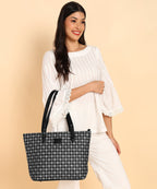 cheques Canvas Tote bga