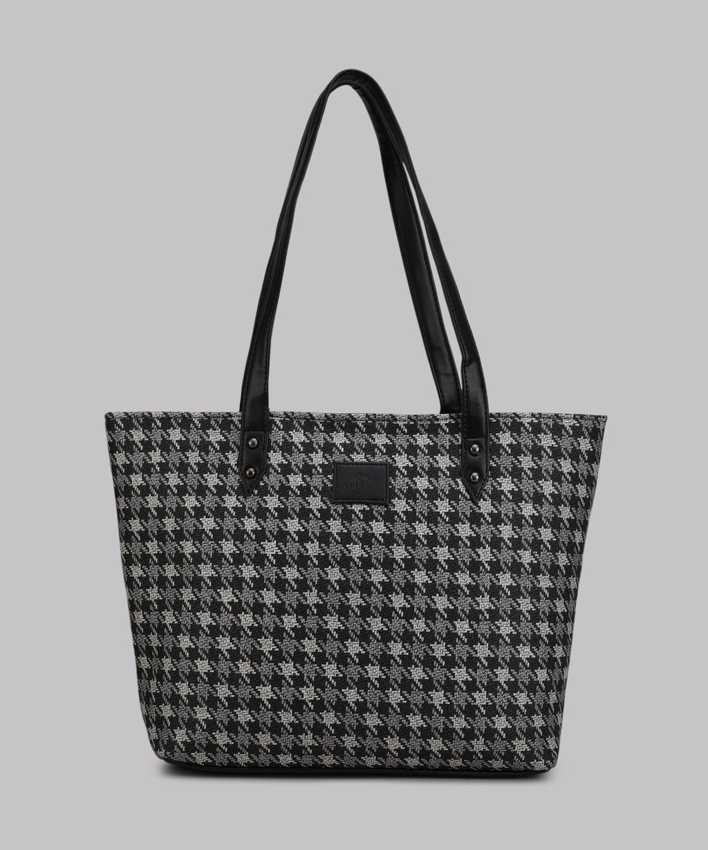 cheques Canvas Tote bga
