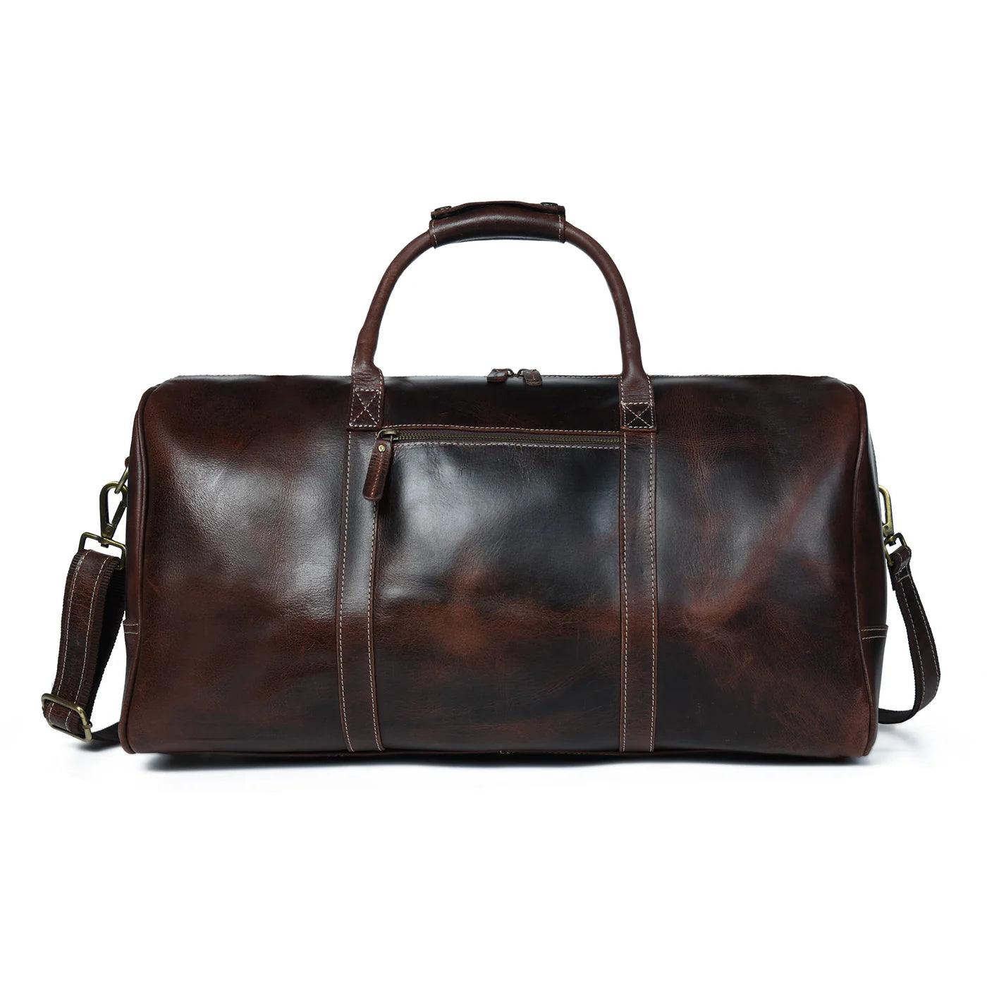 The Traveler - Genuine Leather Weekender Bag - VILL OKSE