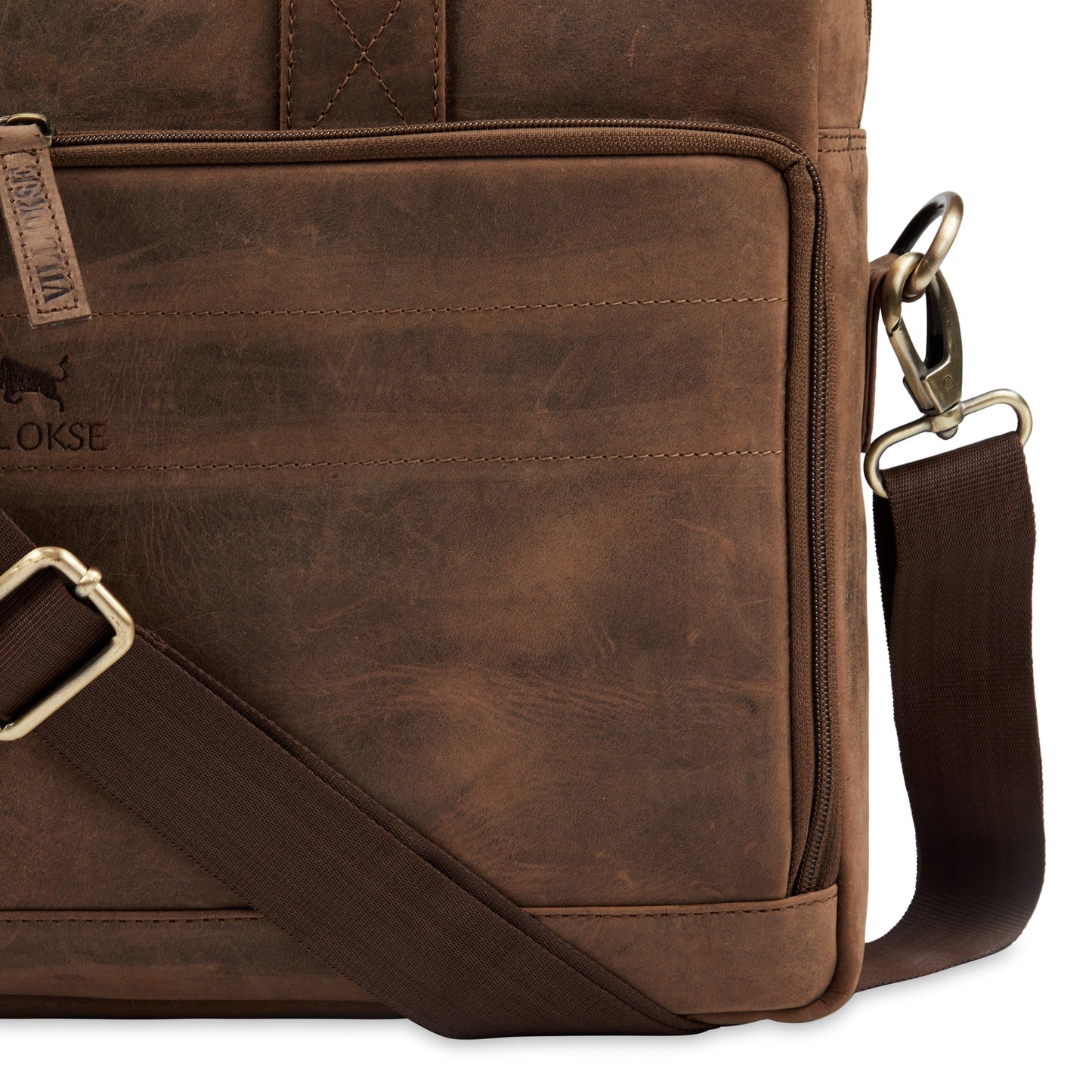 The Mandarin - Genuine Leather Laptop Bag - VILL OKSE