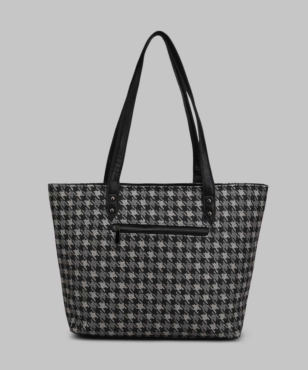 cheques Canvas Tote bga