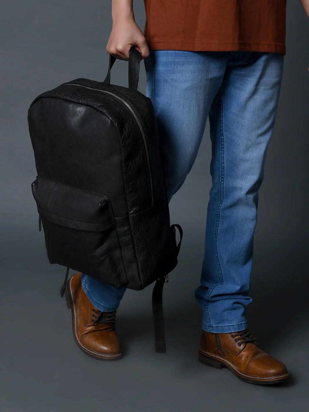 The Noir - Genuine Leather Backpack - VILL OKSE