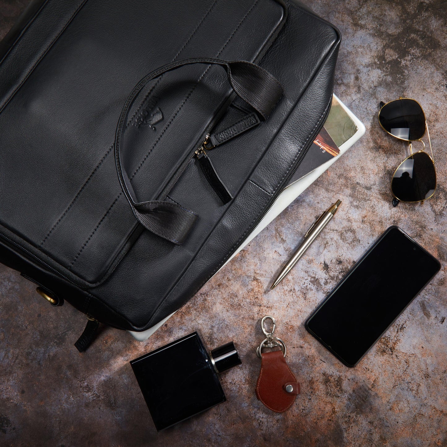 The Mandarin - Genuine Leather Laptop Bag - VILL OKSE