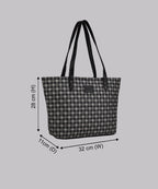 cheques Canvas Tote bga