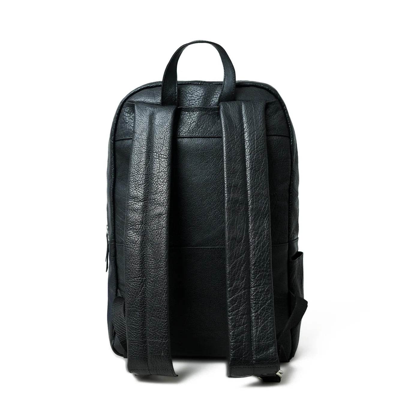 The Noir - Genuine Leather Backpack - Black Nappa - VILL OKSE
