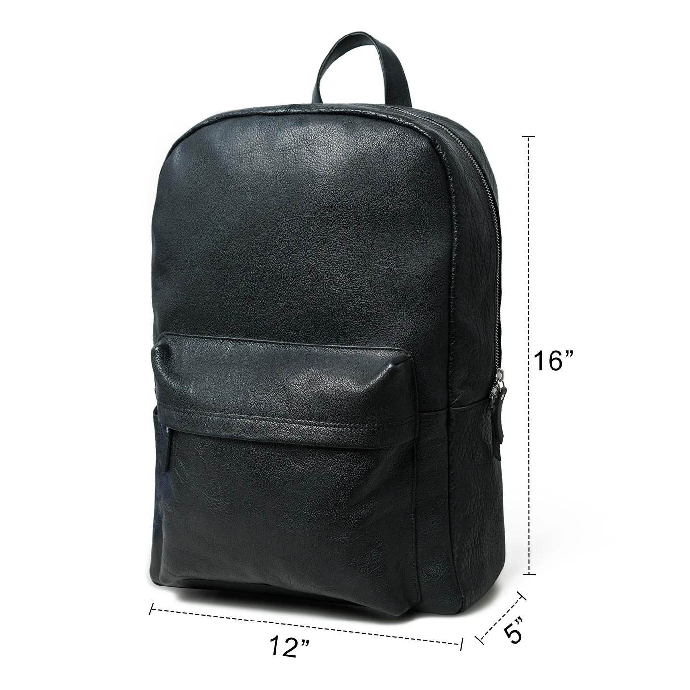 The Noir - Genuine Leather Backpack - Black Nappa - VILL OKSE