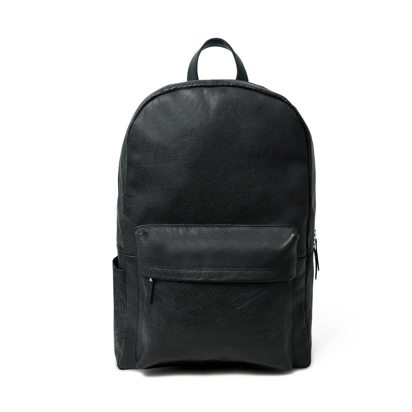 The Noir - Genuine Leather Backpack - Black Nappa - VILL OKSE