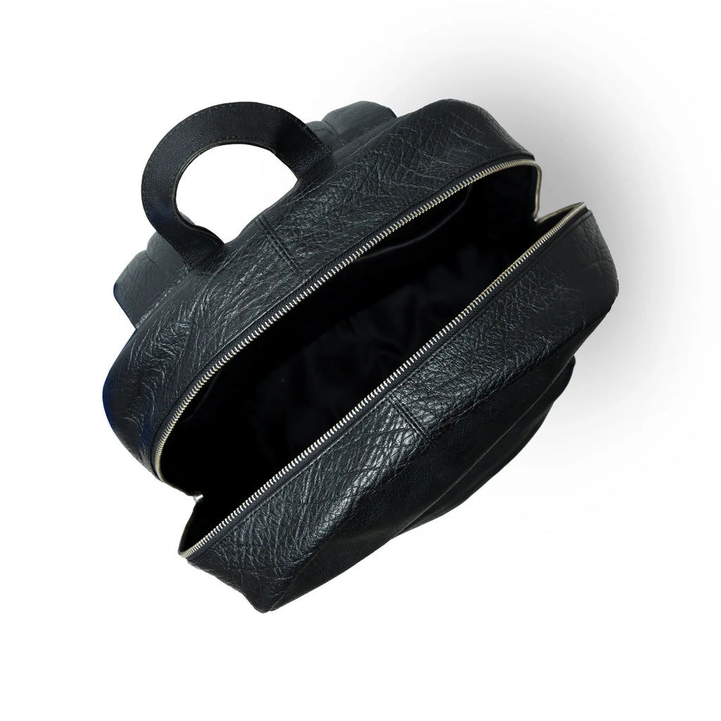 The Noir - Genuine Leather Backpack - Black Nappa - VILL OKSE