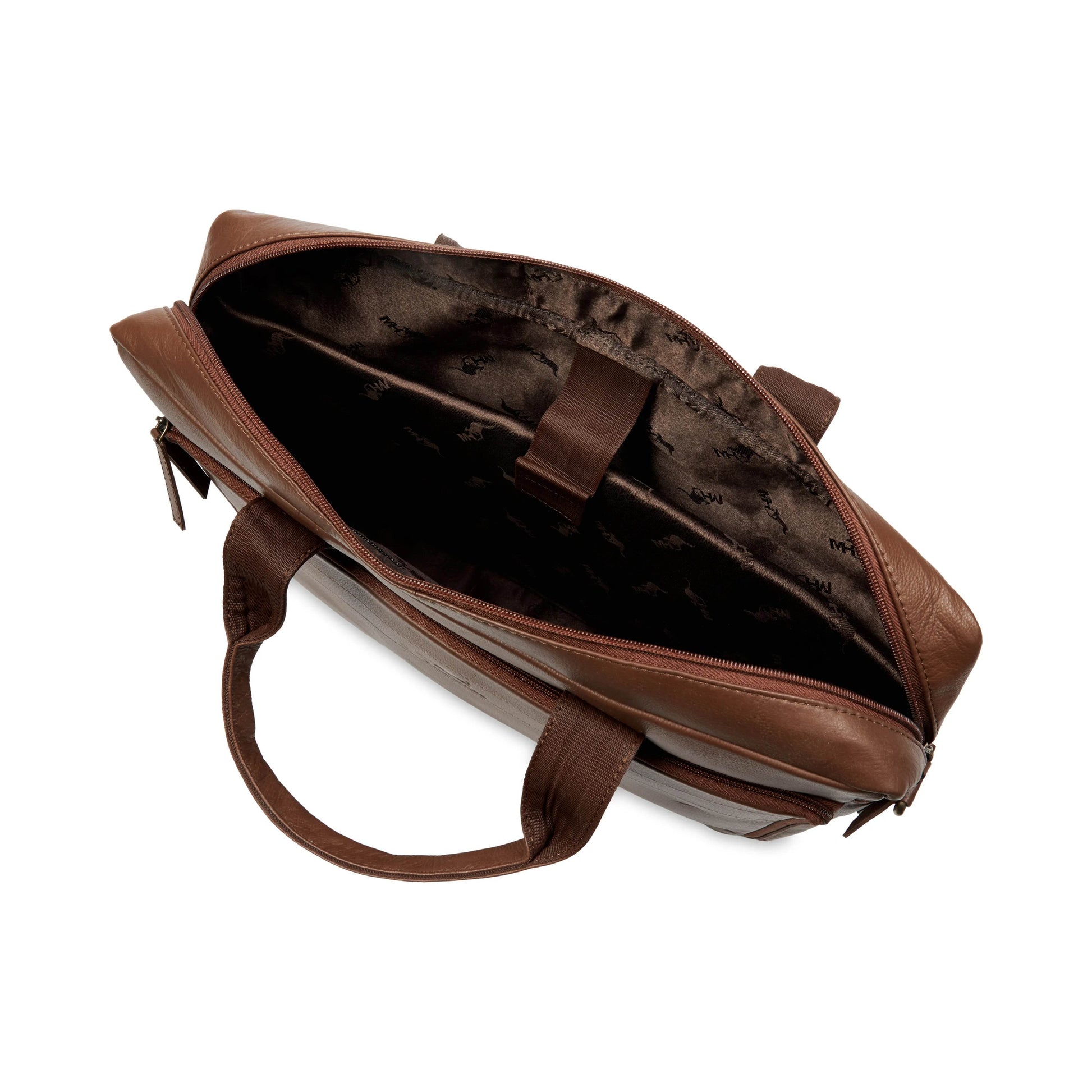 The Mandarin - Genuine Leather Laptop Bag - Cognac Nappa - VILL OKSE
