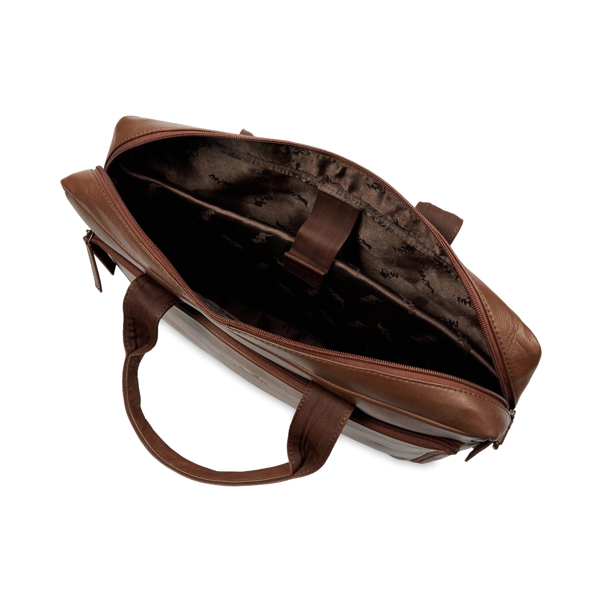 The Mandarin - Genuine Leather Laptop Bag - Cognac Nappa - VILL OKSE