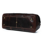 The Traveler - Genuine Leather Weekender Bag - Brown Oil Pull Up - VILL OKSE