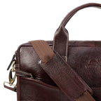 The Hector - Genuine Leather Laptop Bag - B Brown Floater - VILL OKSE