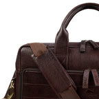 The Mandarin Genuine Leather Laptop Bag - B Brown Floater - VILL OKSE