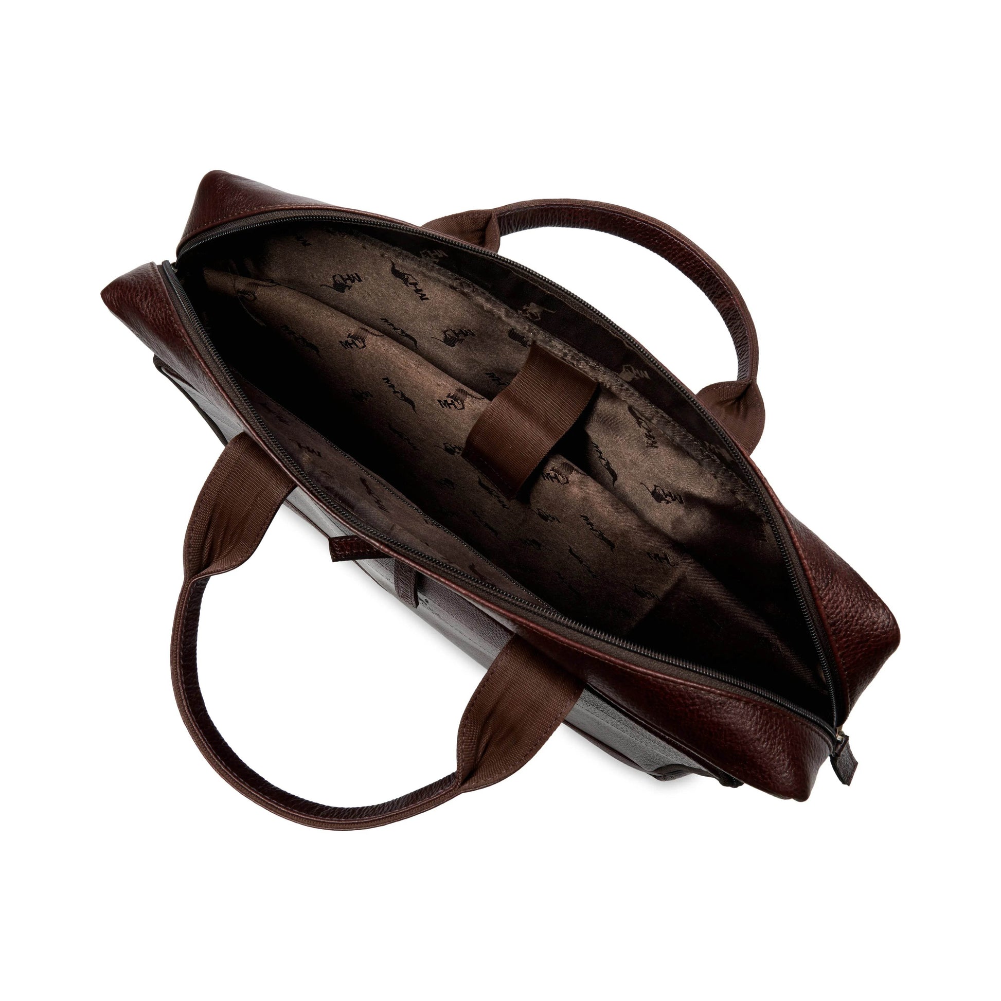 The Mandarin Genuine Leather Laptop Bag - B Brown Floater - VILL OKSE