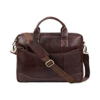 The Hector - Genuine Leather Laptop Bag - B Brown Floater - VILL OKSE