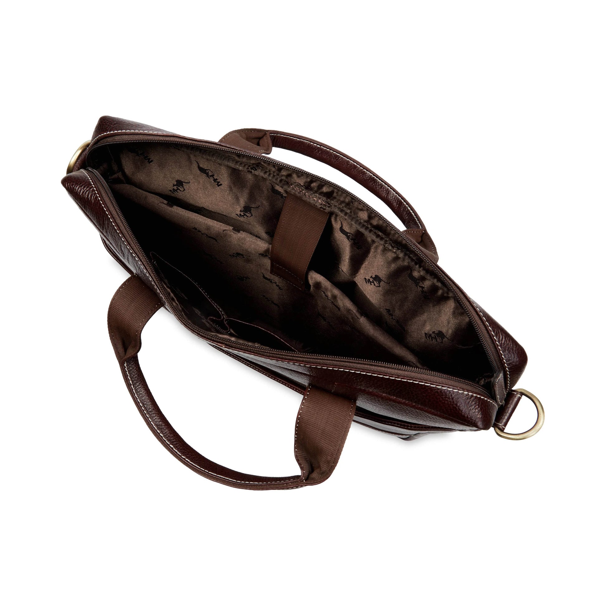The Hector - Genuine Leather Laptop Bag - B Brown Floater - VILL OKSE