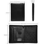 The Harley - Genuine Leather Padfolio - Black Nappa - VILL OKSE