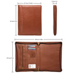 The Harley - Genuine Leather Padfolio - Cognac Nappa - VILL OKSE