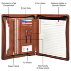 The Harley - Genuine Leather Padfolio - Cognac Nappa - VILL OKSE