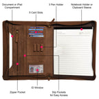 The Harley - Genuine Leather Padfolio - Oak Brown Hunter - VILL OKSE
