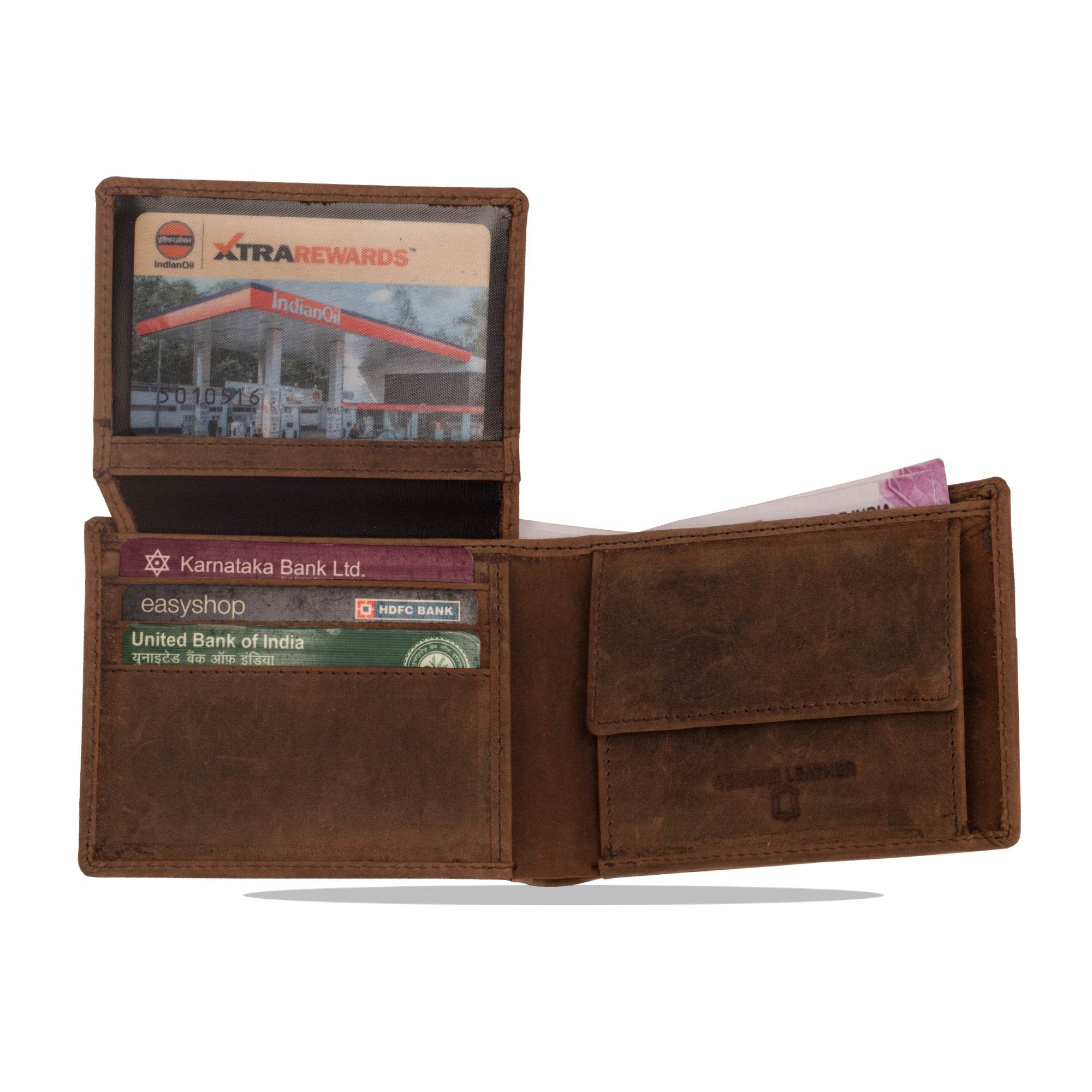 David - RFID Protected Leather Wallet - Oak Brown - VILL OKSE