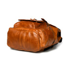 The Neil - Genuine Leather Backpack - Cognac Oil Pull Up - VILL OKSE