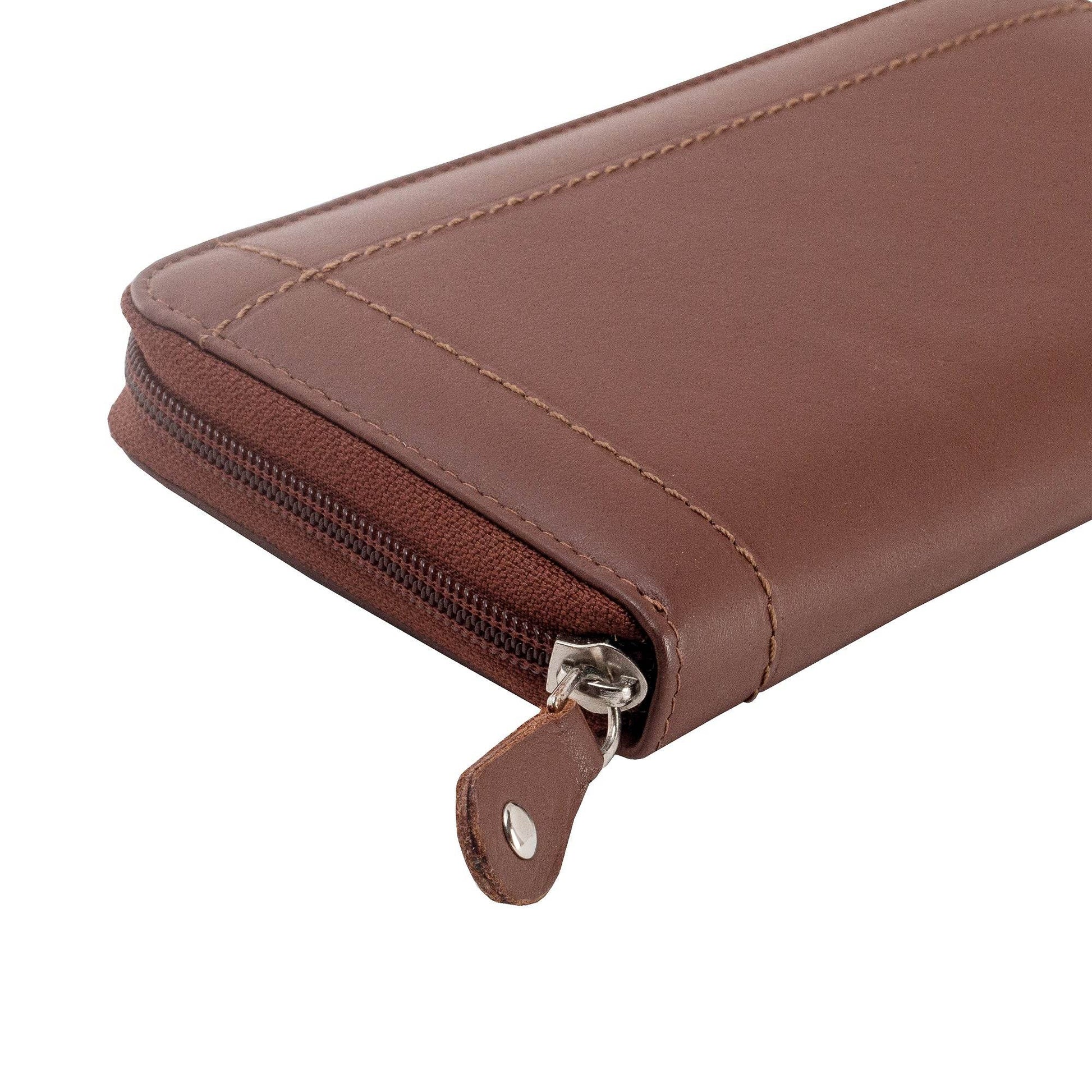 Dame - RFID Protected Leather Wallet - Cognac Nappa - VILL OKSE