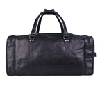 The Knight - Genuine Leather Weekender Bag - Black Nappa - VILL OKSE