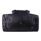 The Knight - Genuine Leather Weekender Bag - Black Nappa - VILL OKSE