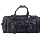 The Knight - Genuine Leather Weekender Bag - Black Nappa - VILL OKSE