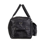 The Knight - Genuine Leather Weekender Bag - Black Nappa - VILL OKSE