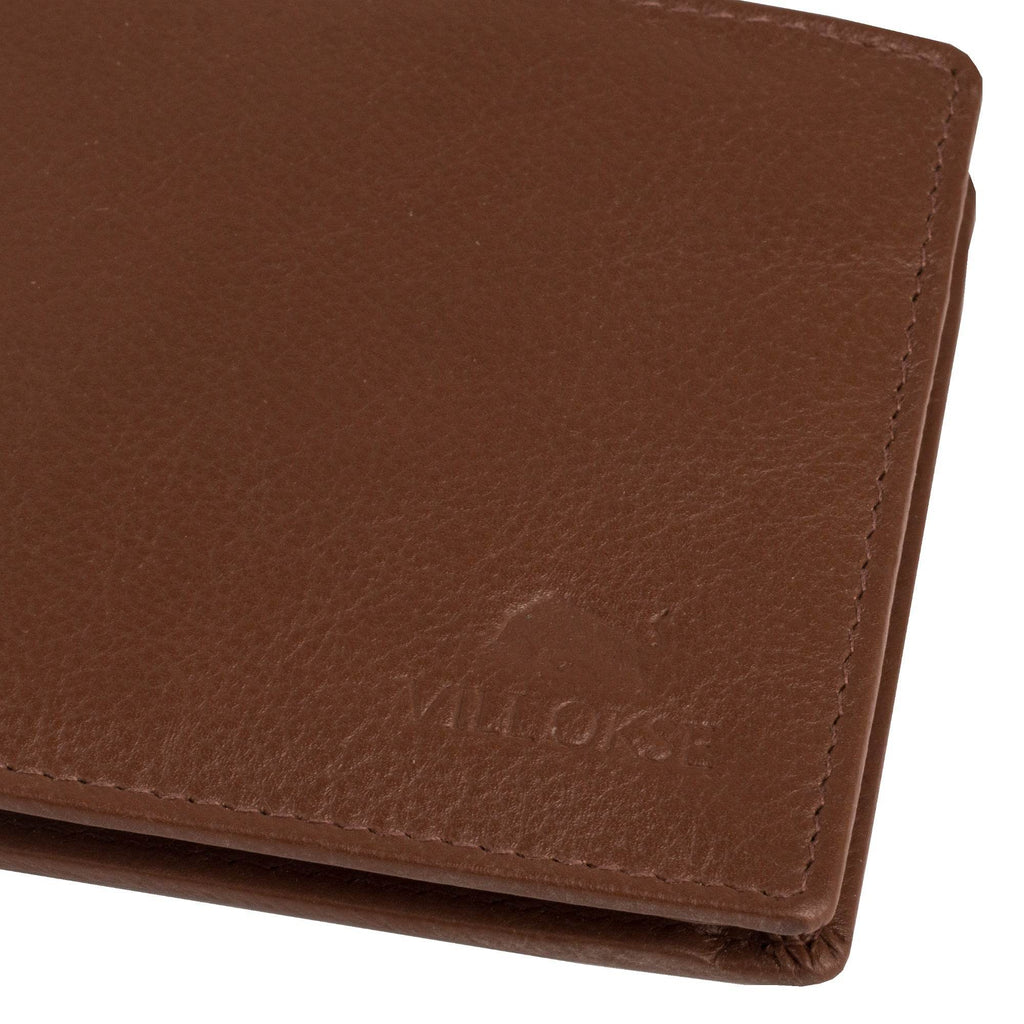 David - RFID Protected Leather Wallet - Cognac Nappa - VILL OKSE