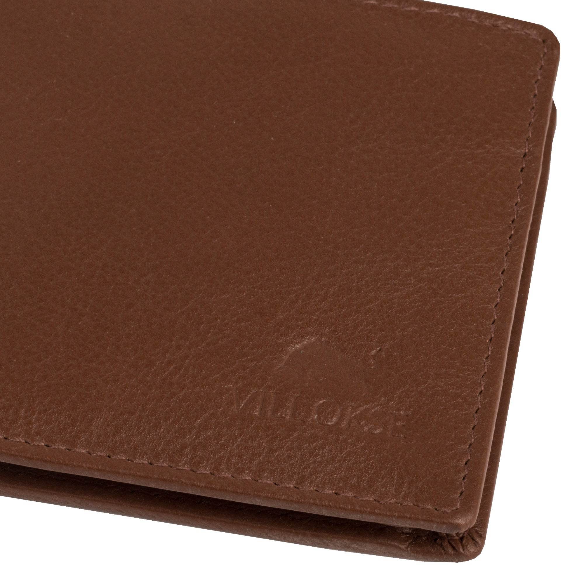 David - RFID Protected Leather Wallet - Cognac Nappa - VILL OKSE