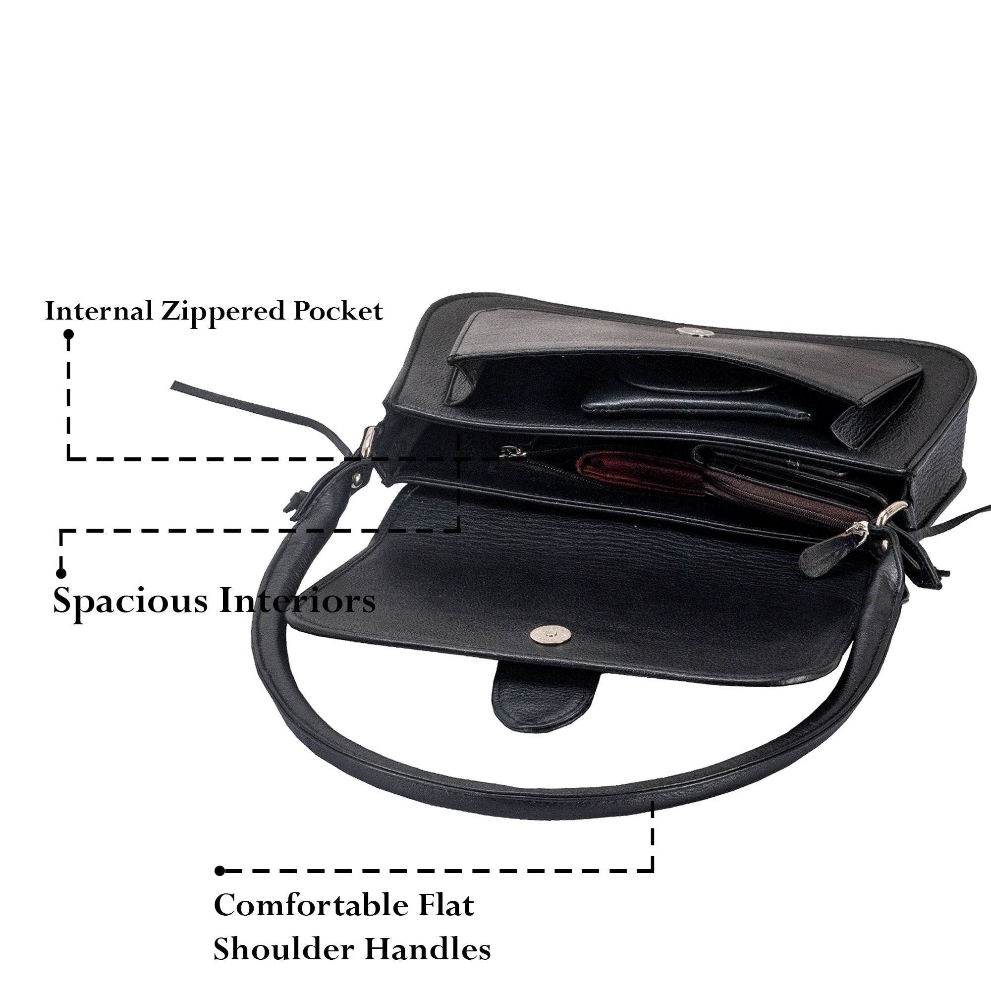 The Jenny - Genuine Leather Sling Bag - Zebra - VILL OKSE