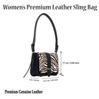 The Jenny - Genuine Leather Sling Bag - Zebra - VILL OKSE