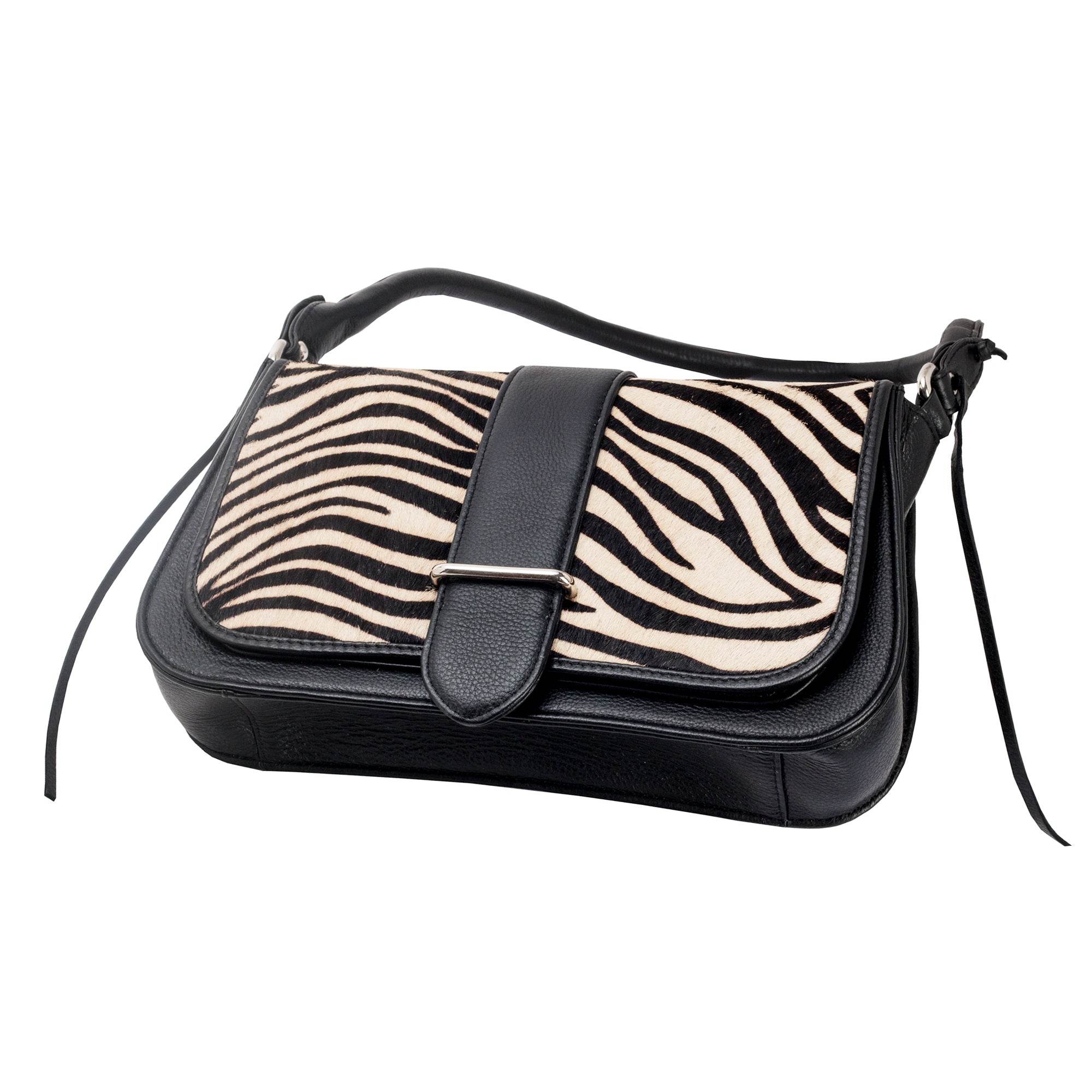 The Jenny - Genuine Leather Sling Bag - Zebra - VILL OKSE