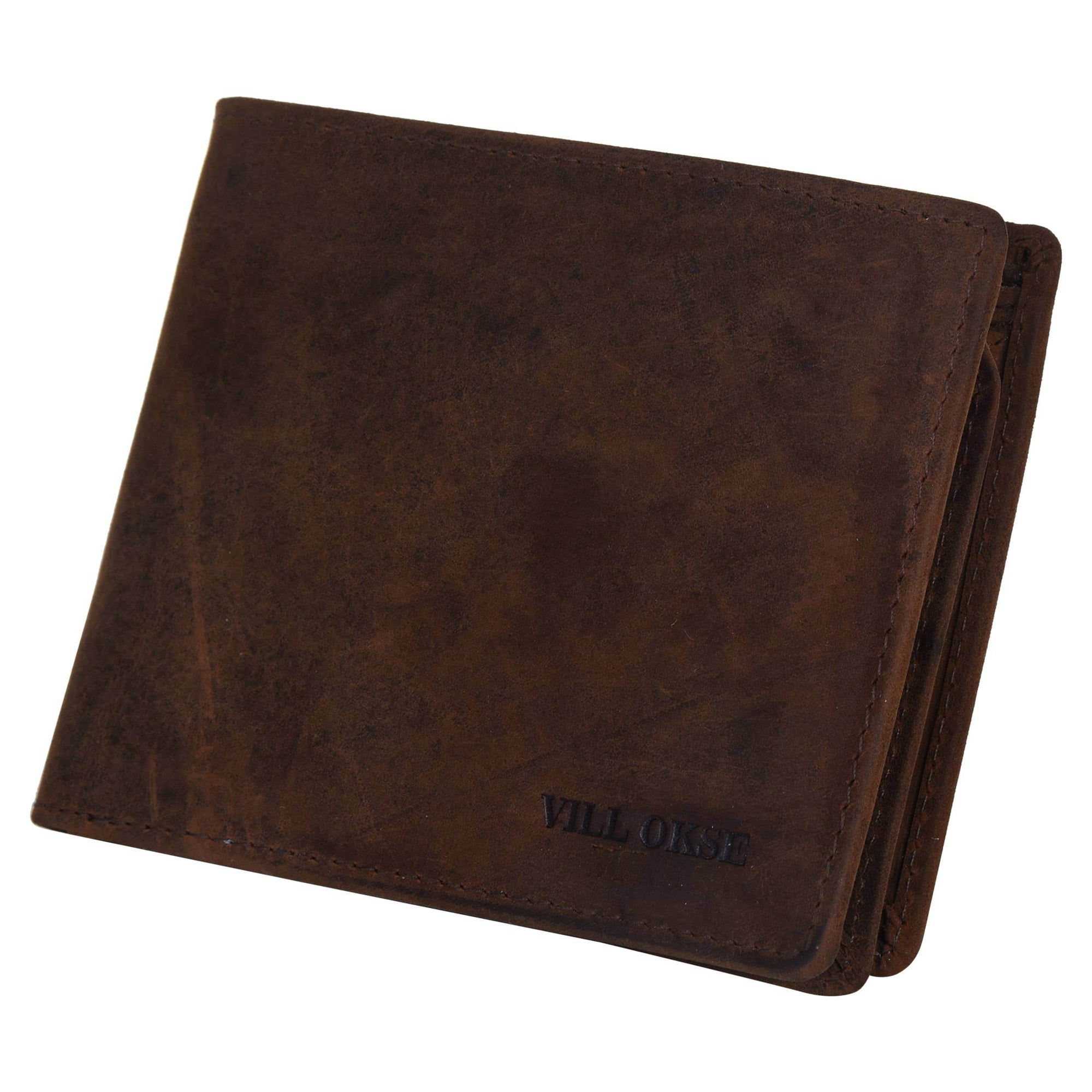 The Royal - RFID Protected Leather Wallet - Oak Brown Hunter - VILL OKSE