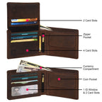 The Royal - RFID Protected Leather Wallet - Oak Brown Hunter - VILL OKSE