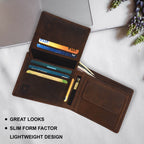The Royal - RFID Protected Leather Wallet - Oak Brown Hunter - VILL OKSE