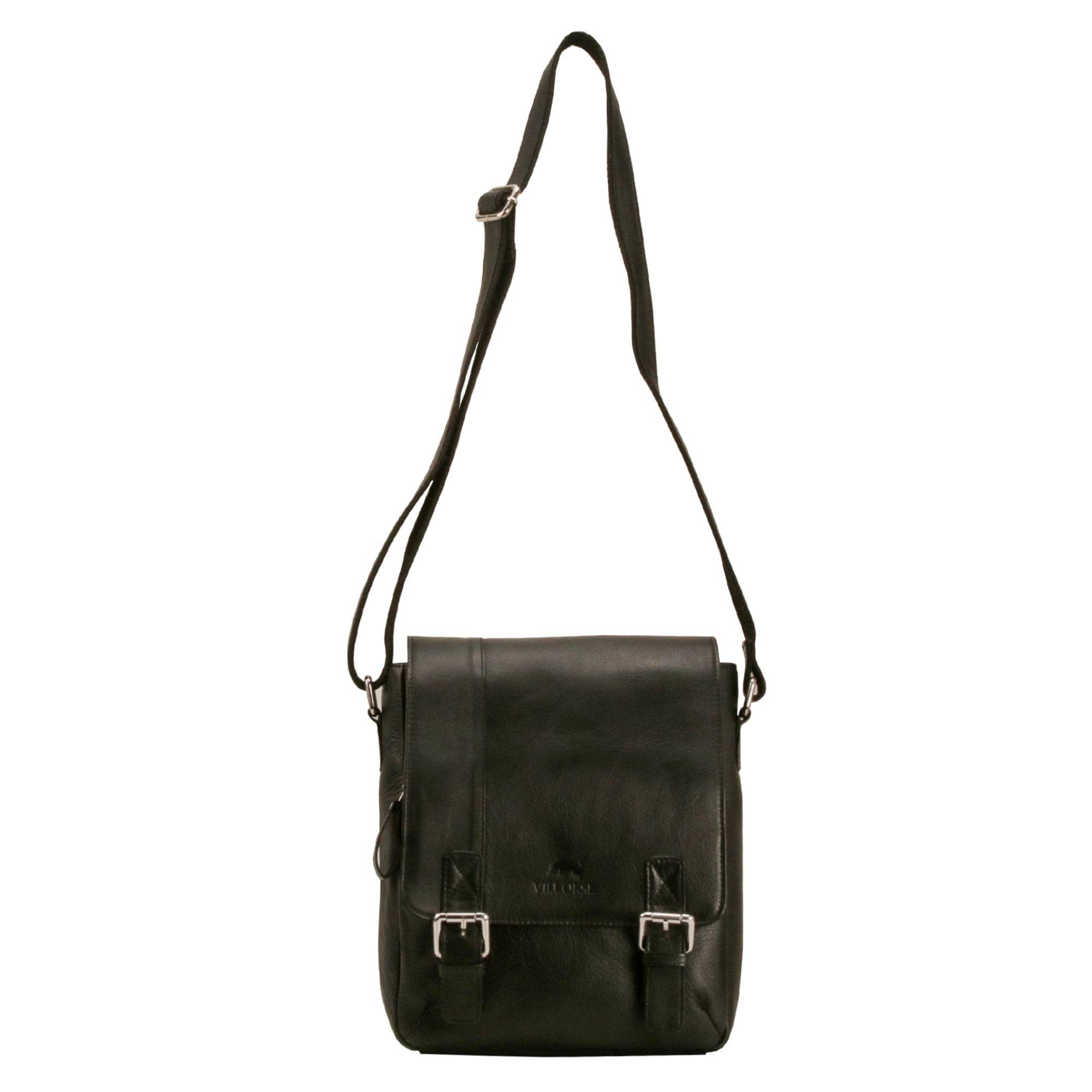 The Jack - Genuine Leather Messenger Bag - Black Nappa - VILL OKSE