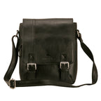 The Jack - Genuine Leather Messenger Bag - Black Nappa - VILL OKSE