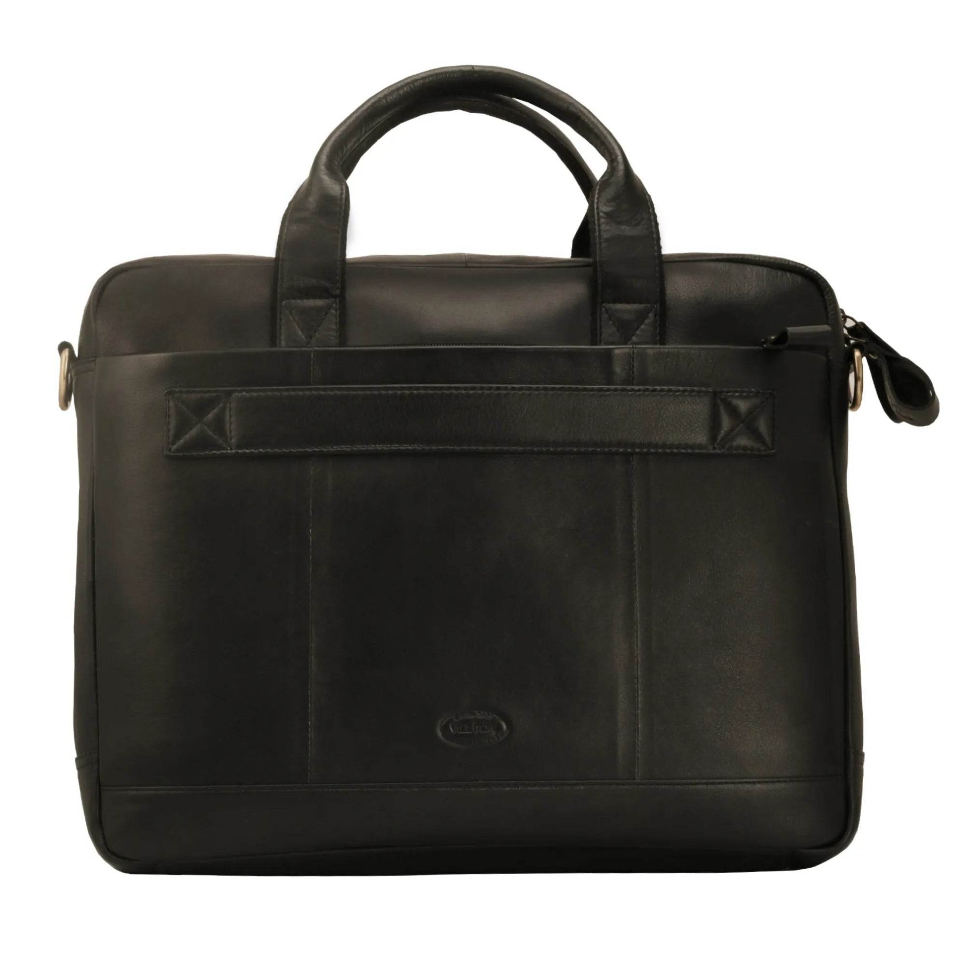 The Hector - Genuine Leather Laptop Bag - Black Nappa - VILL OKSE
