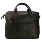 The Hector - Genuine Leather Laptop Bag - Black Nappa - VILL OKSE
