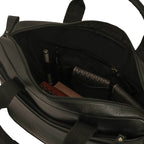 The Hector - Genuine Leather Laptop Bag - Black Nappa - VILL OKSE