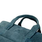 The Hector - Genuine Leather Laptop Bag - Blue Waxy Hunter - VILL OKSE