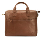 The Hector - Genuine Leather Laptop Bag - Cognac Nappa - VILL OKSE