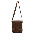 The Jack - Genuine Leather Messenger Bag - Cognac Nappa - VILL OKSE