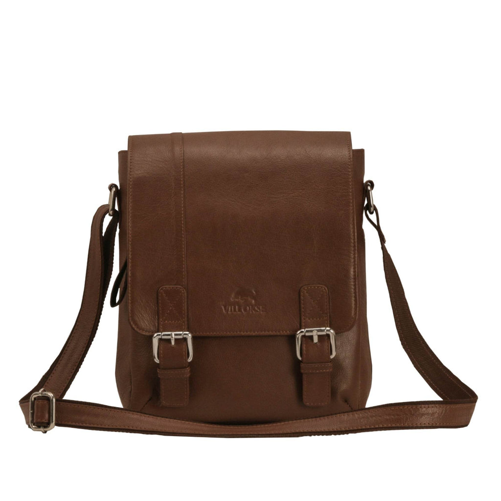 The Jack - Genuine Leather Messenger Bag - Cognac Nappa - VILL OKSE