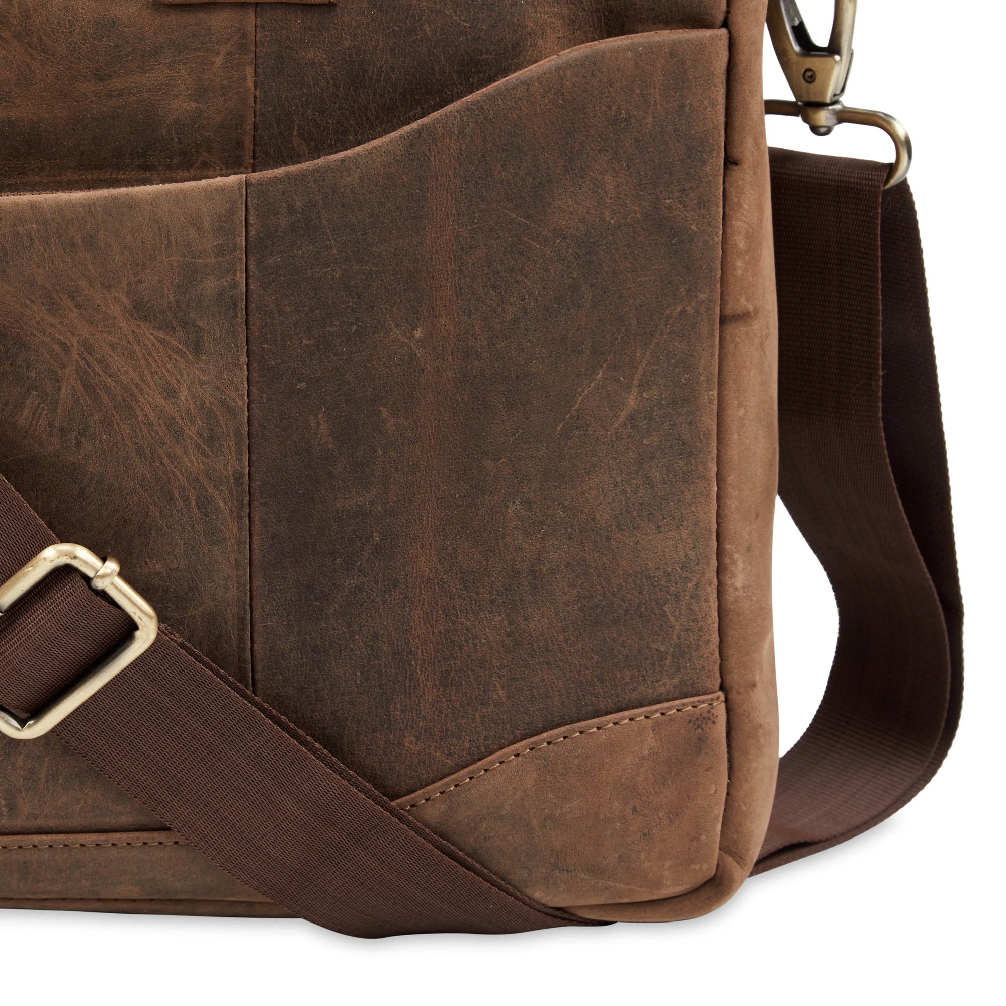 The Hector - Genuine Leather Laptop Bag - Oak Brown Hunter - VILL OKSE